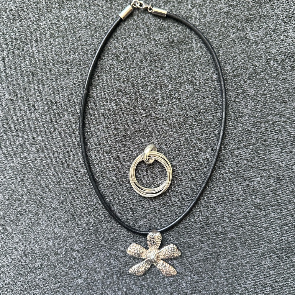 SILPADA Sterling and Leather pendant